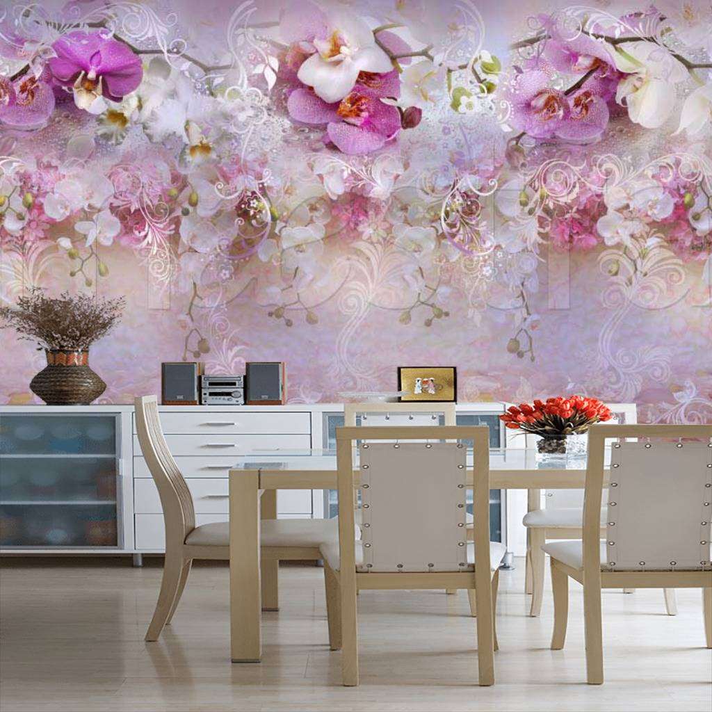 Фотообои Розовые орхидеи 3 д  7-306