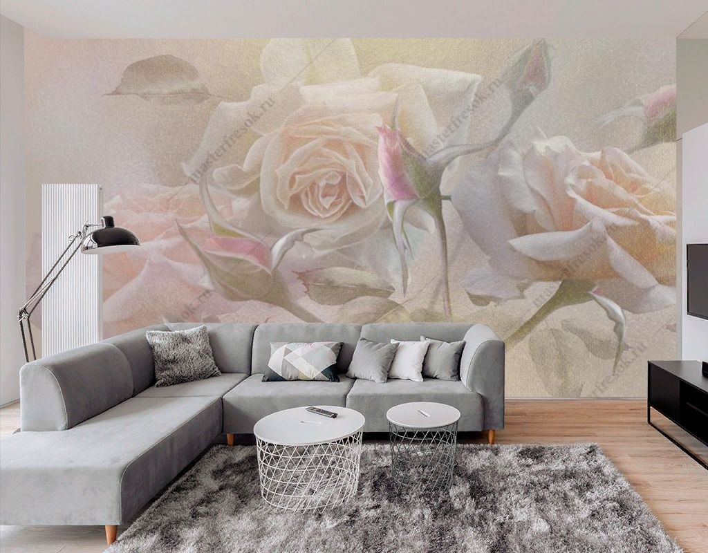 Фотообои Розы в тумане  13-429