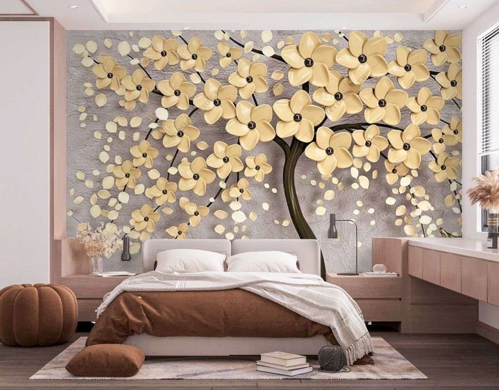 Фотообои в интерьере дерево счастья  10-980 фото