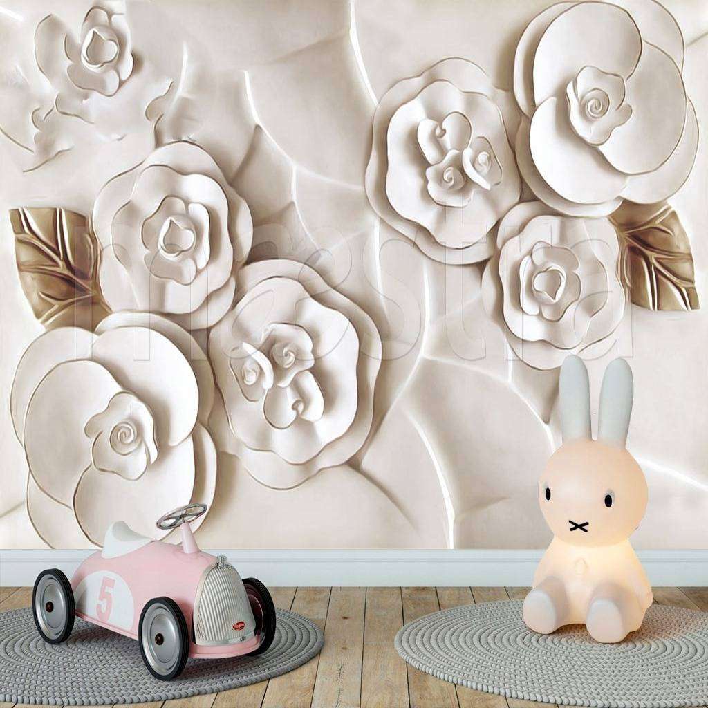 Фотообои в интерьере 3д стерео цветы  10-593 фото