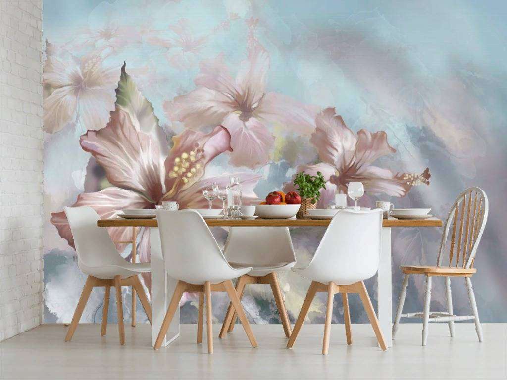 Фотообои в интерьере чайная роза  13-279 фото