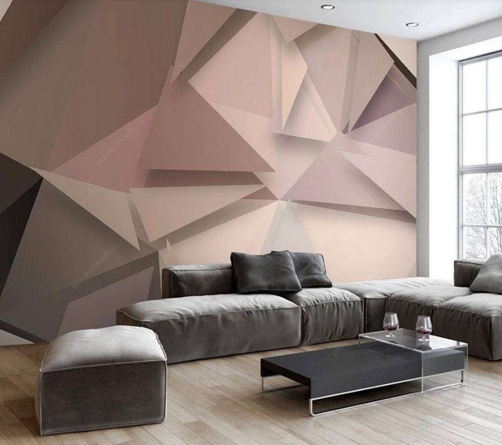 Фотообои Бесшовные обои на стену:  Розовая геометрия. Артикул: 15-727  