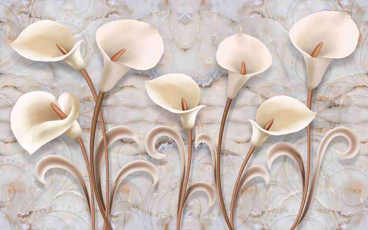 Фотообои в интерьере 3д коалы на фоне мрамора  10-505 фото