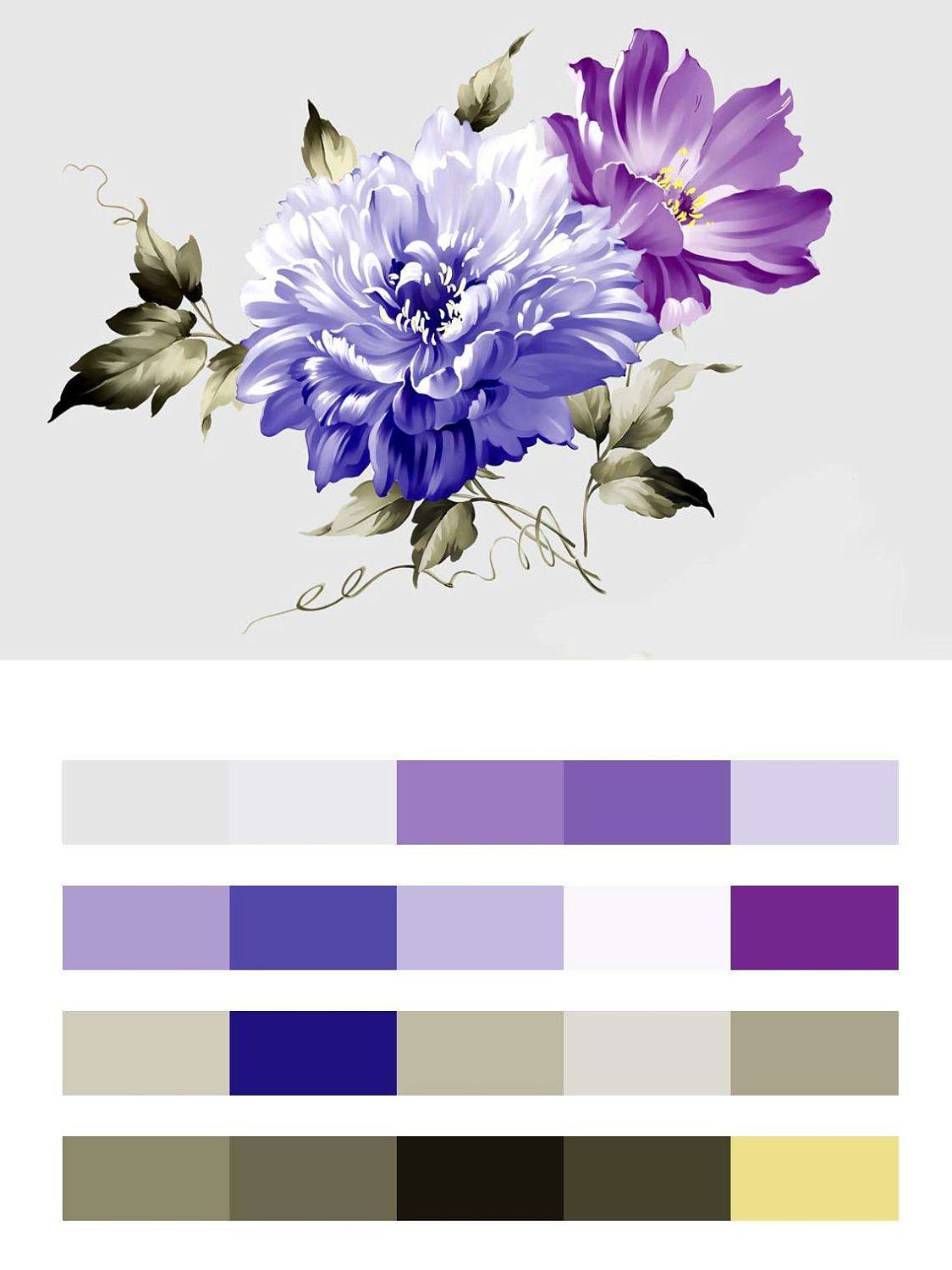 Букет синих цветов  9-081