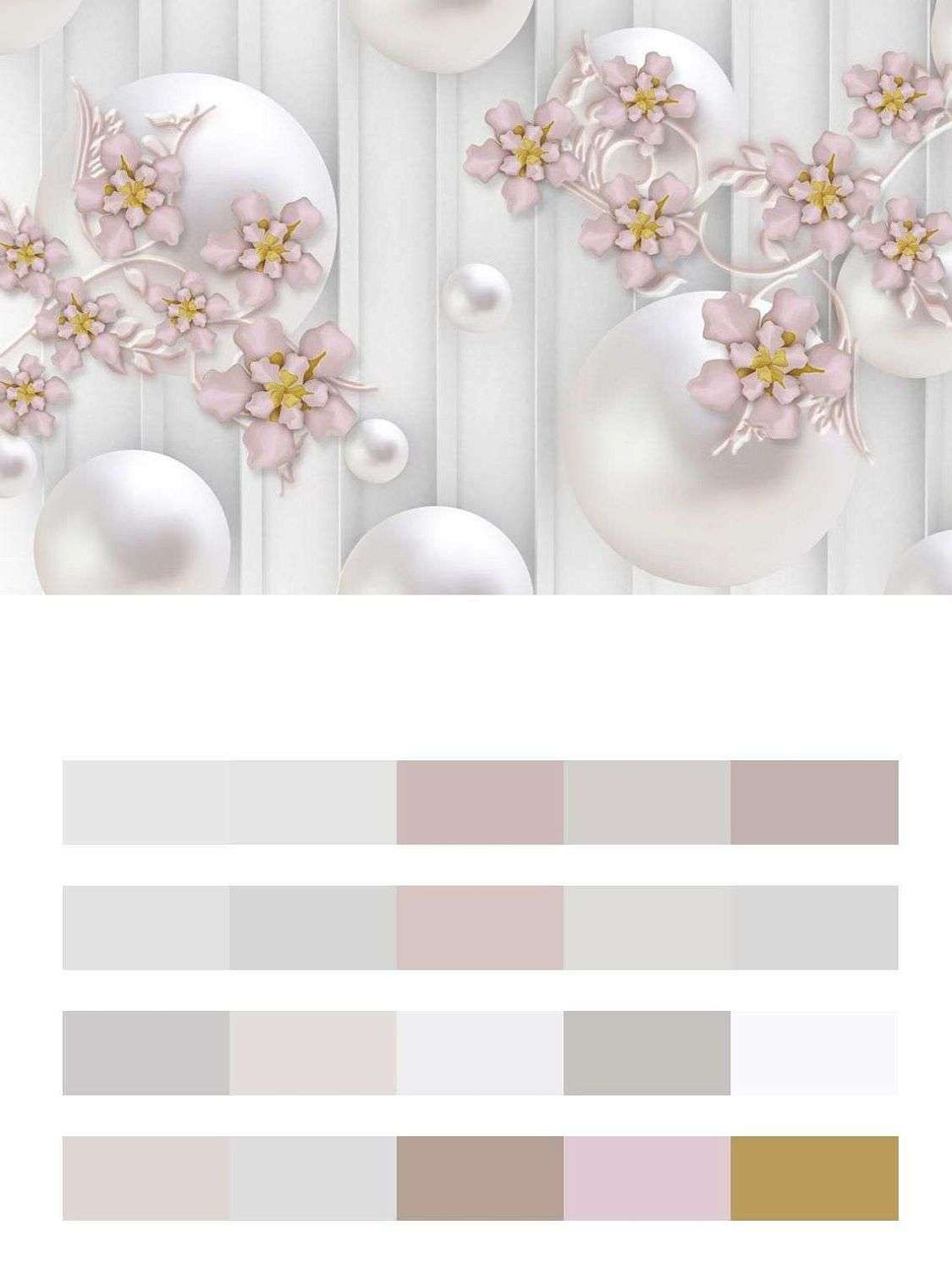 3д шары и цветы  10-634