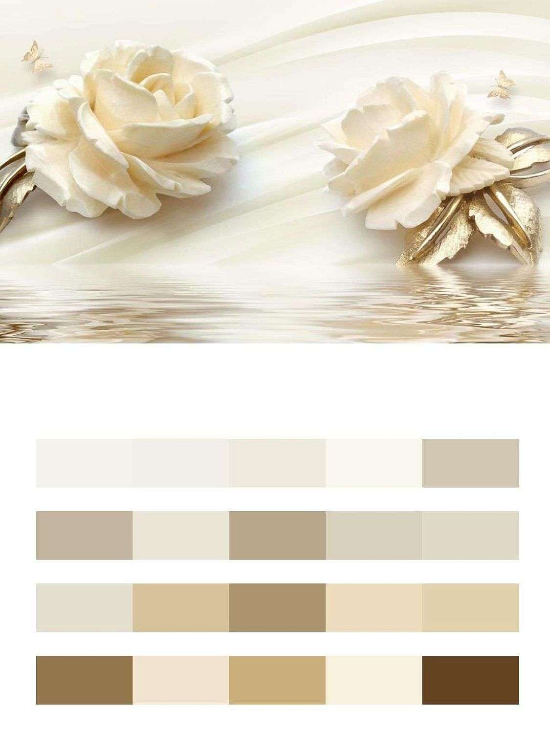 3д Золотые розы  10-855