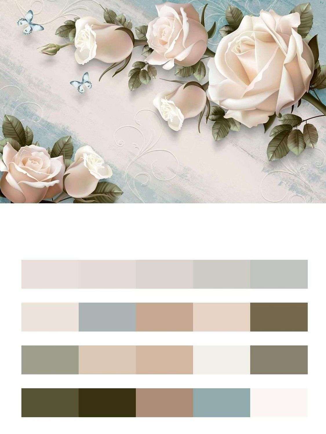 Белые розы  10-624