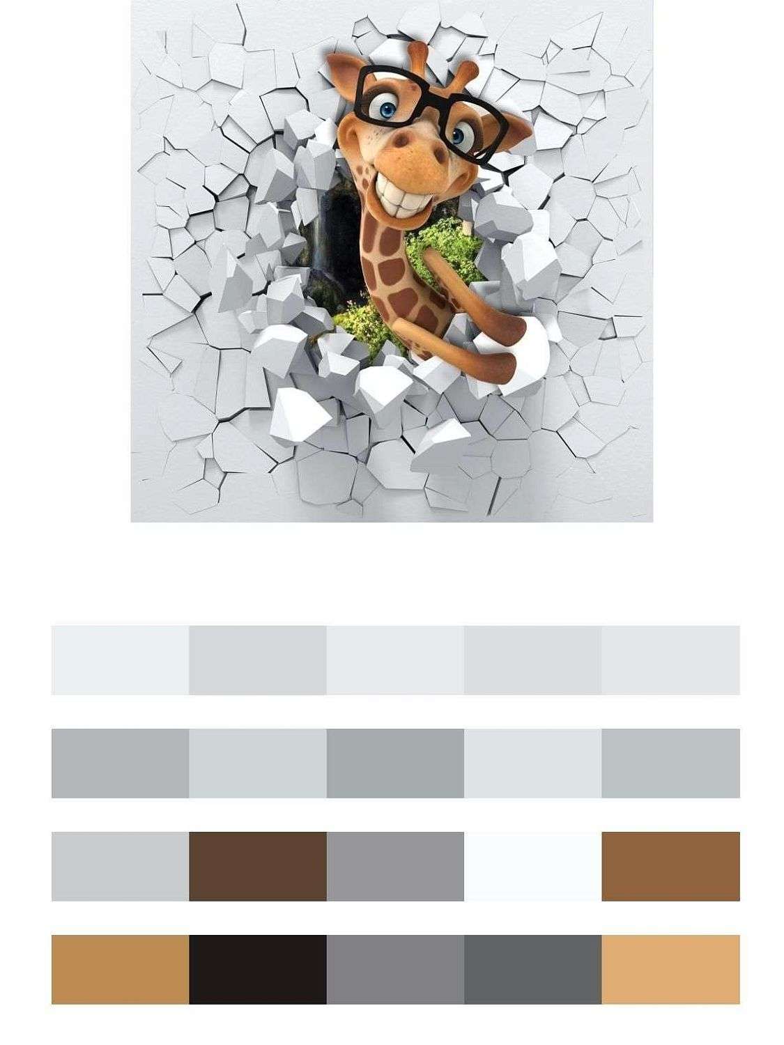 3д жираф  14-612