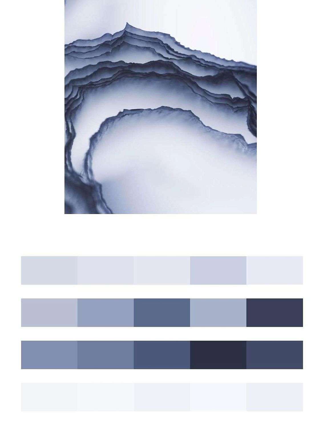 Синяя 3д волна флюид арт  9-1382