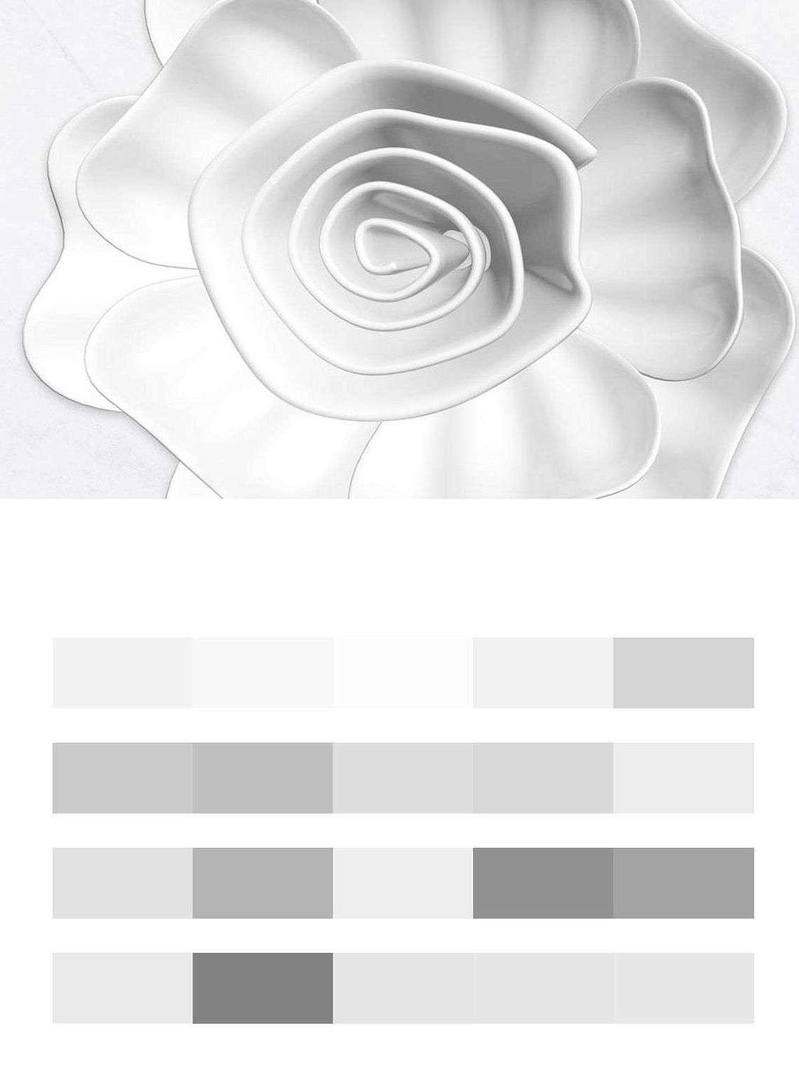 3д цветок барельеф  10-673