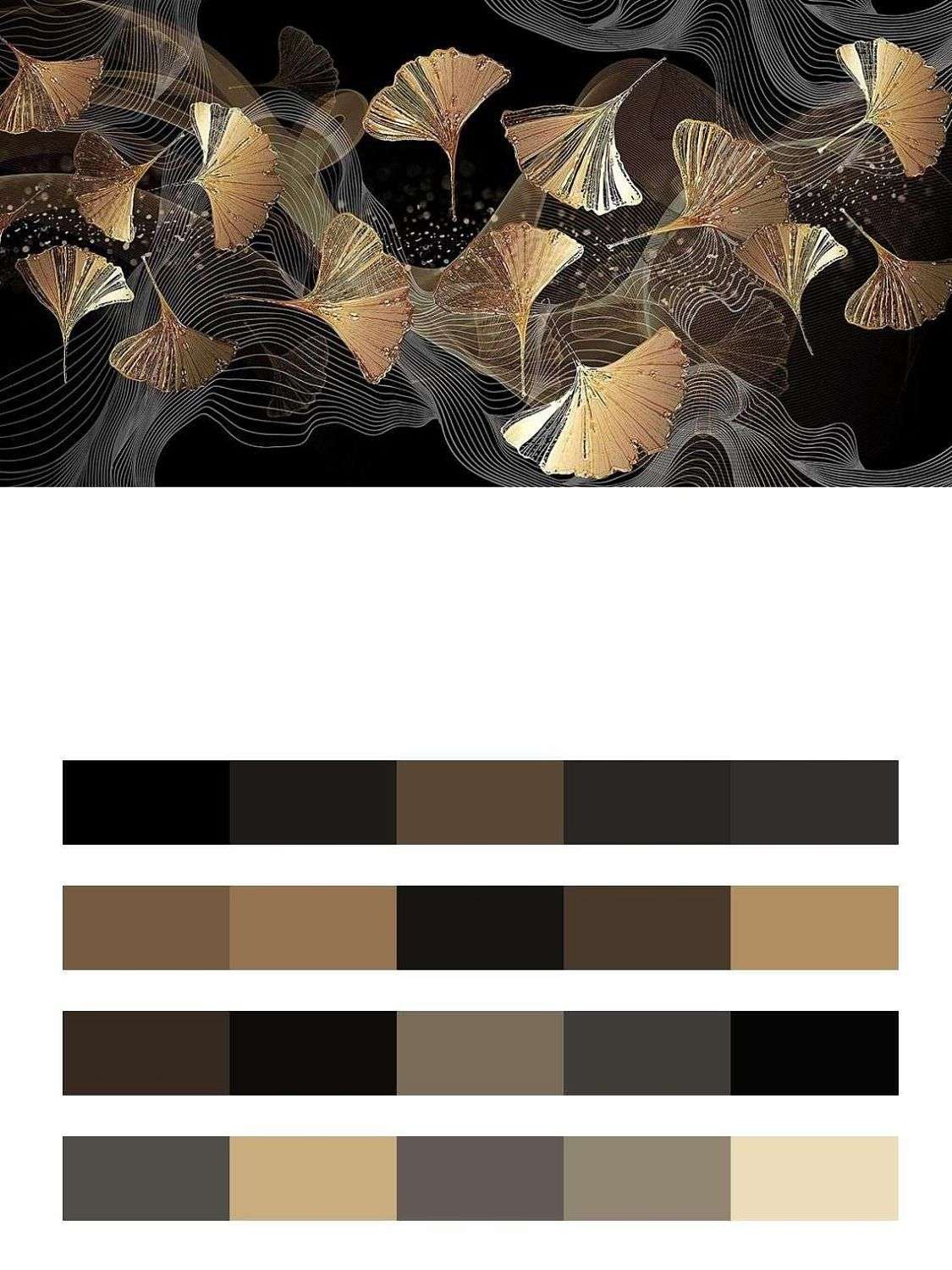 Золотые листья и нити  9-1436