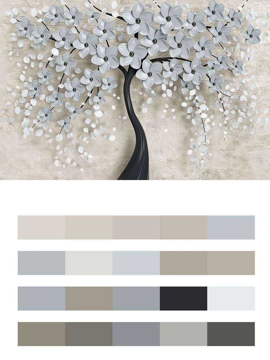 3д Цветущее белое дерево  10-895