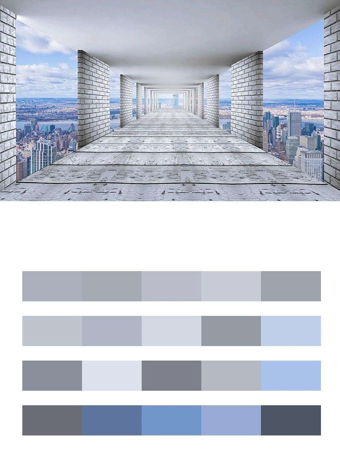 3д Тоннель и голубое небо  9-1188