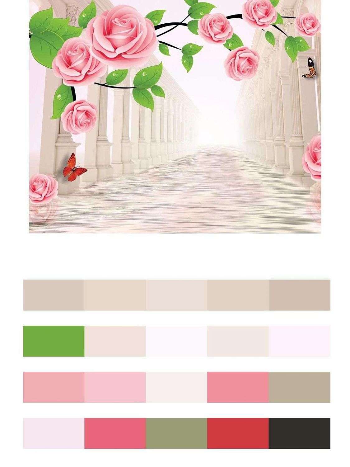 3д тоннель и розы  10-657