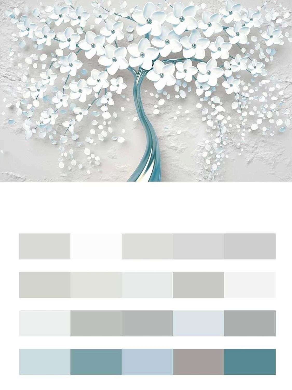 Дерево 3д с золотыми цветами  10-741