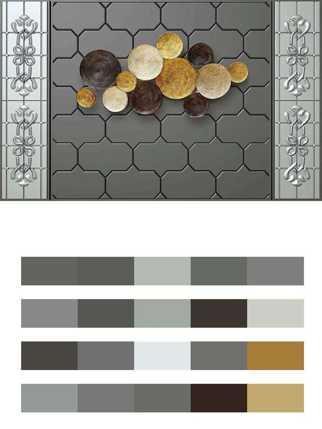 3д золотые круги  10-701