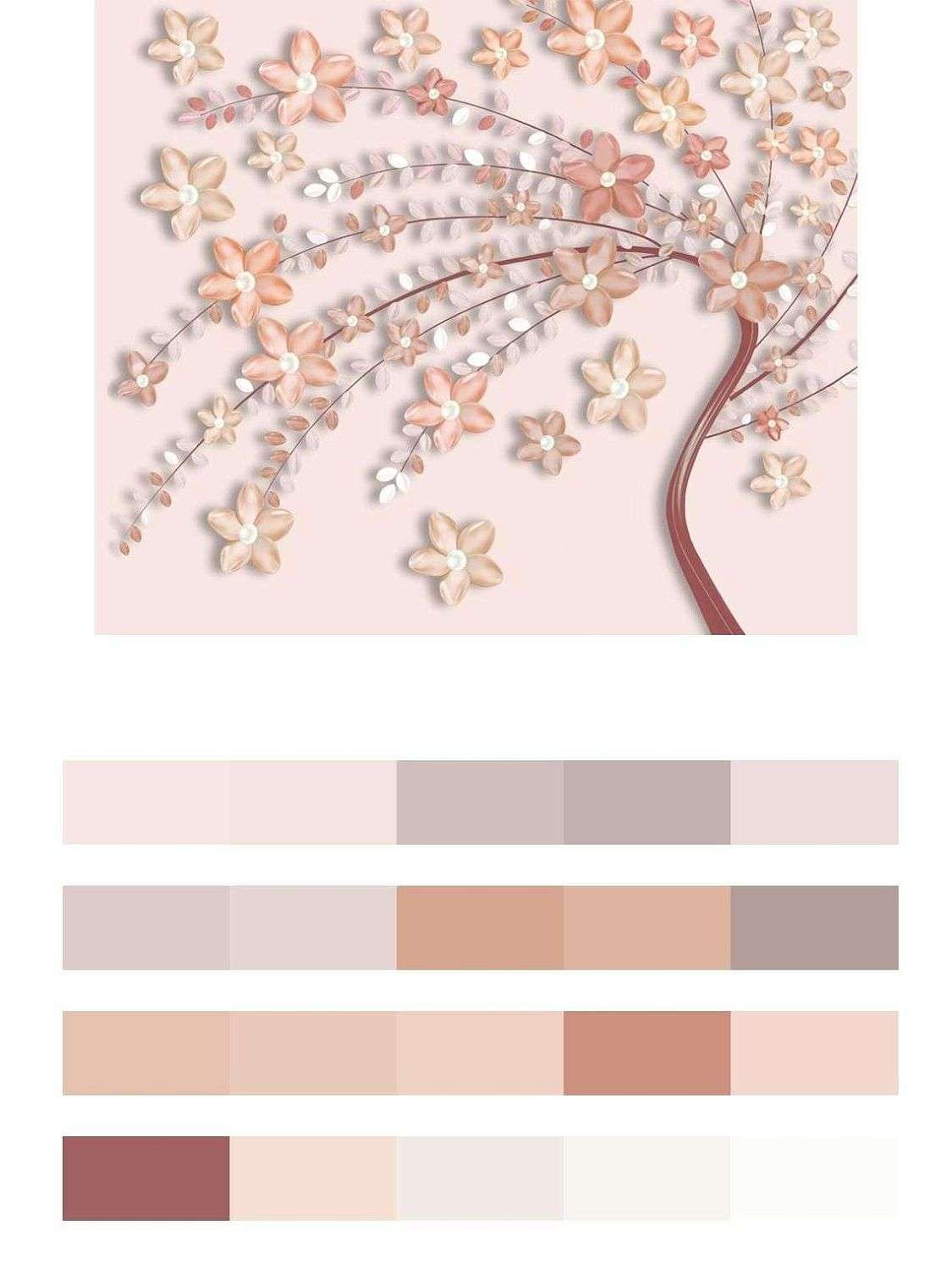 Объёмное дерево с цветами  14-633