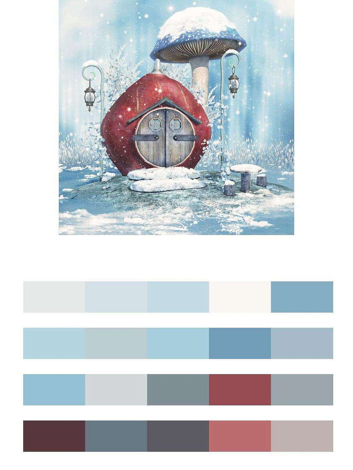 3д голубая сказка  9-030