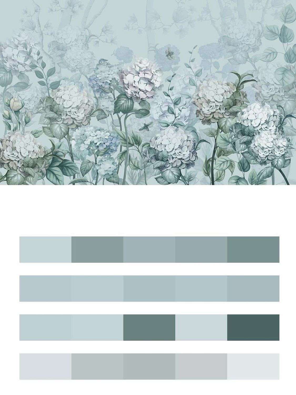 Мятные гортензии  13-113