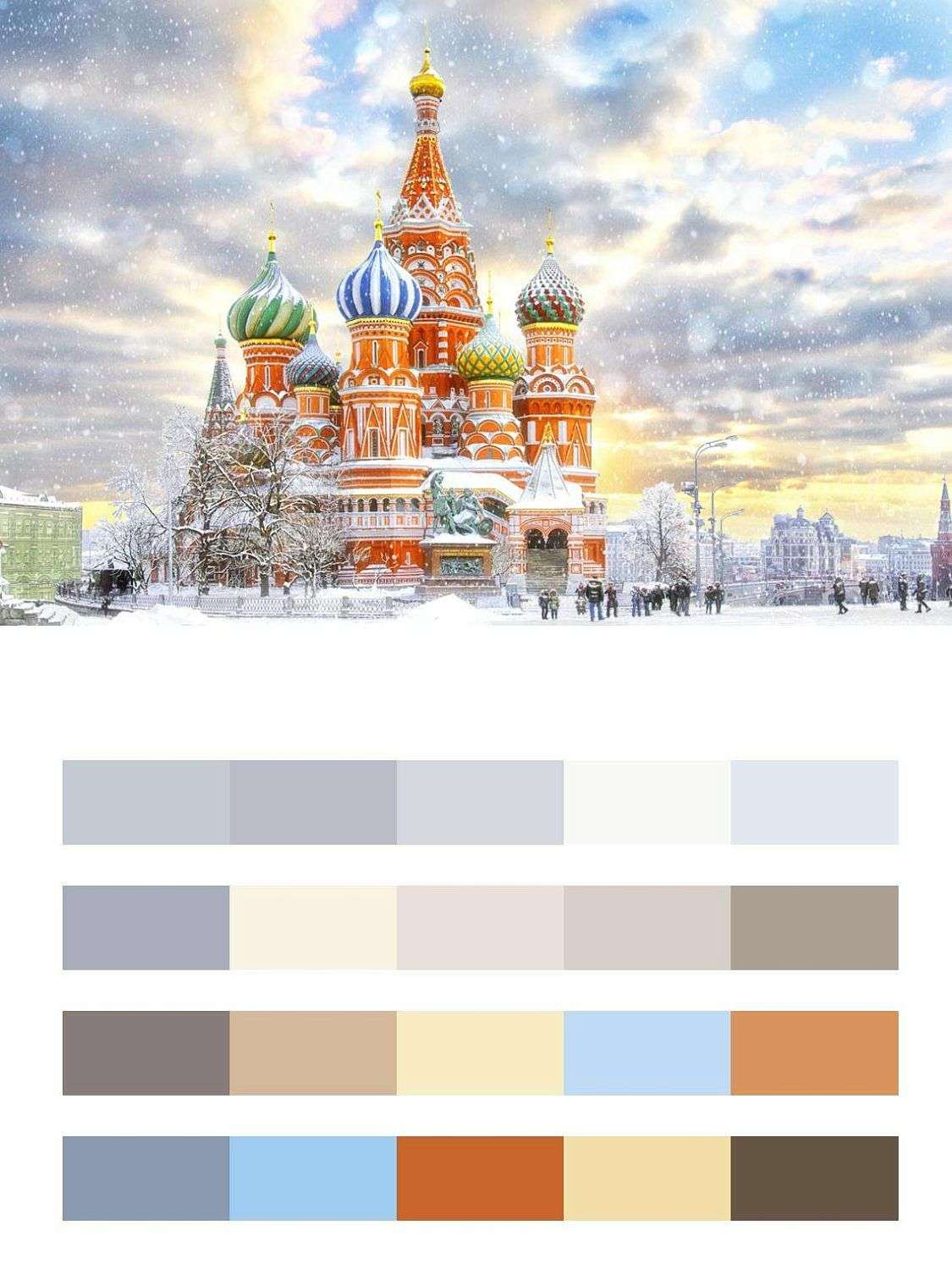 Зимний вид на собор Василия Блаженного  9-416