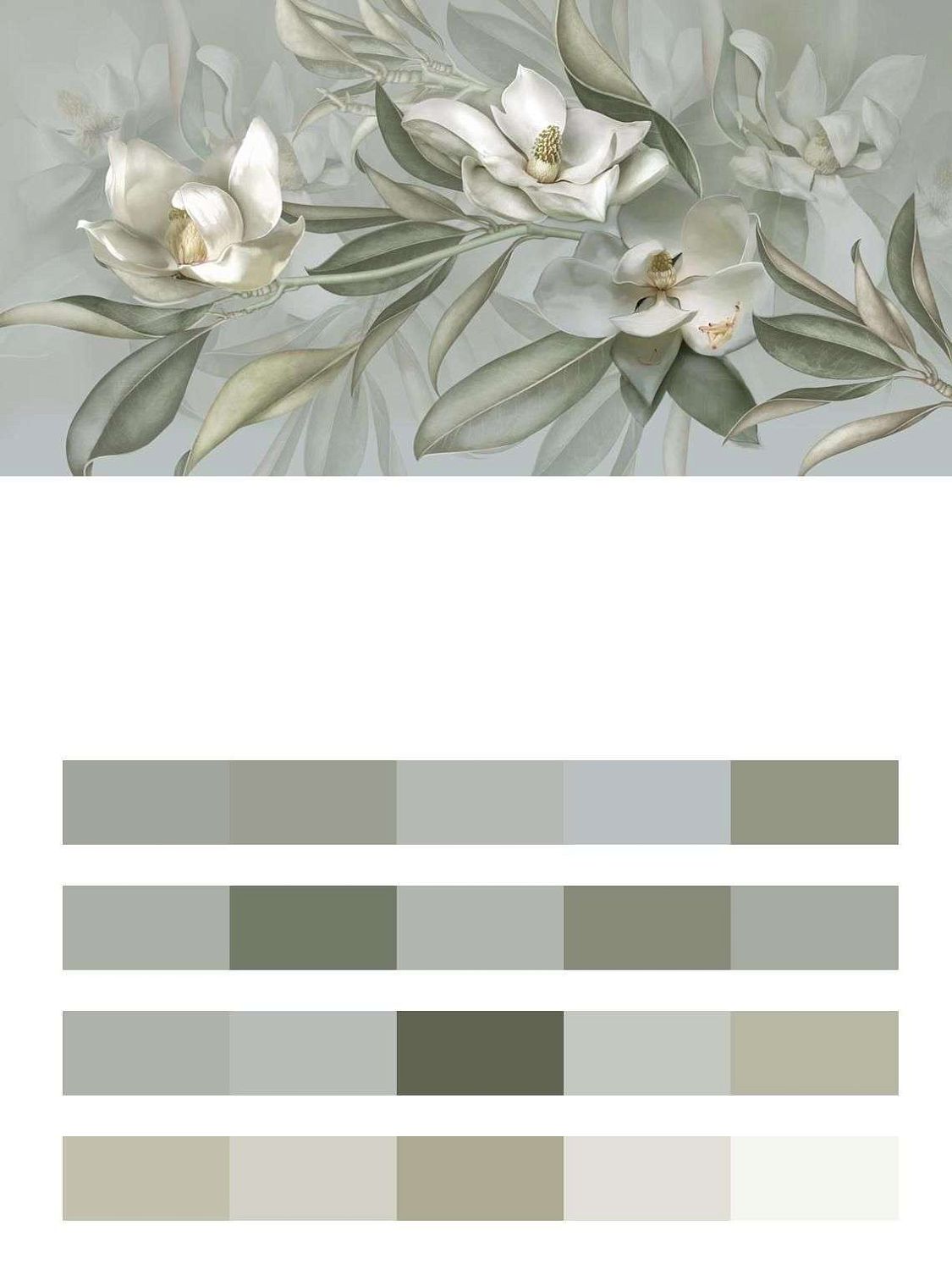 Лилии на зеленом фоне  13-477