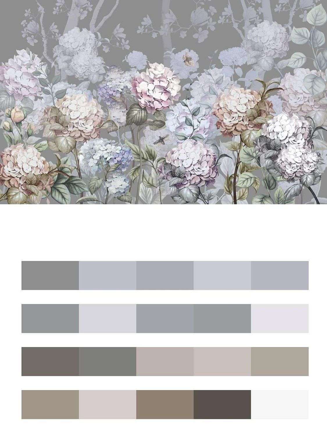 Гортензии на темном фоне  13-108