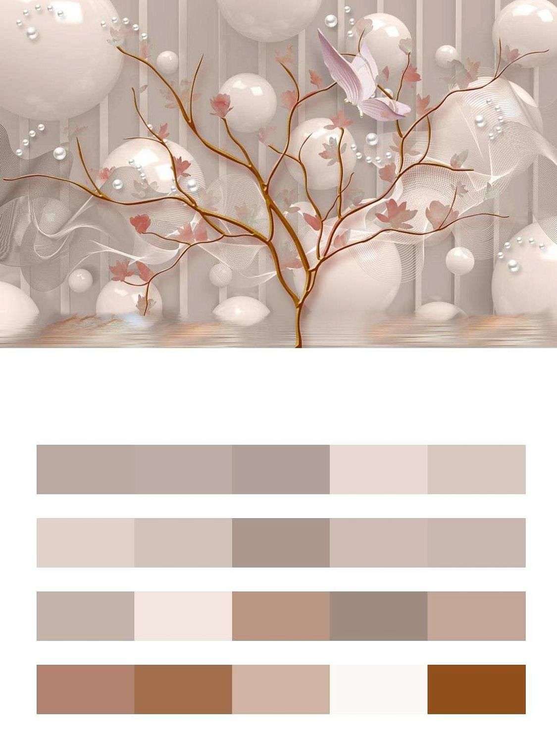 3д шары и дерево  10-674