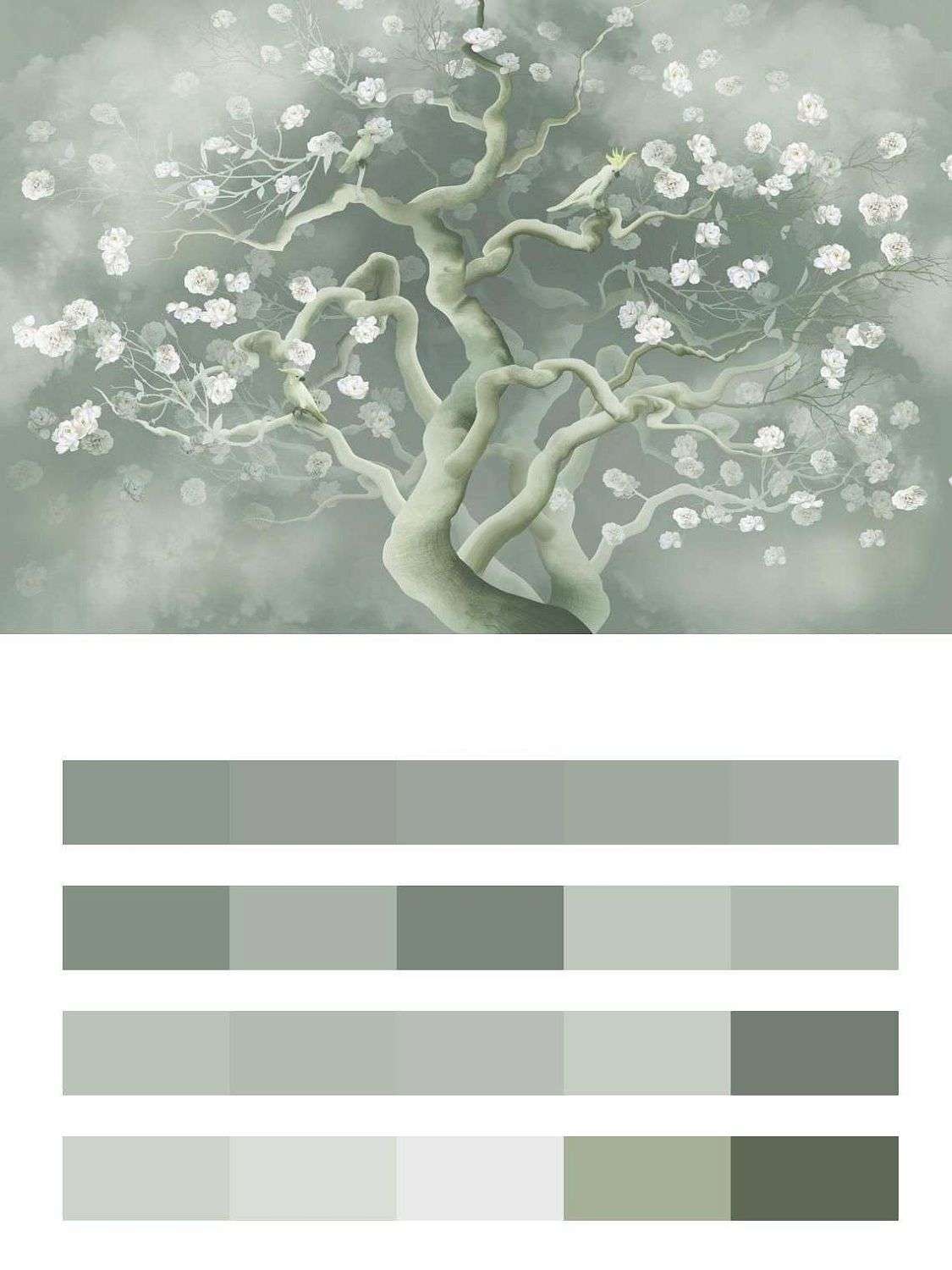 Цветы объемные на дереве  13-591