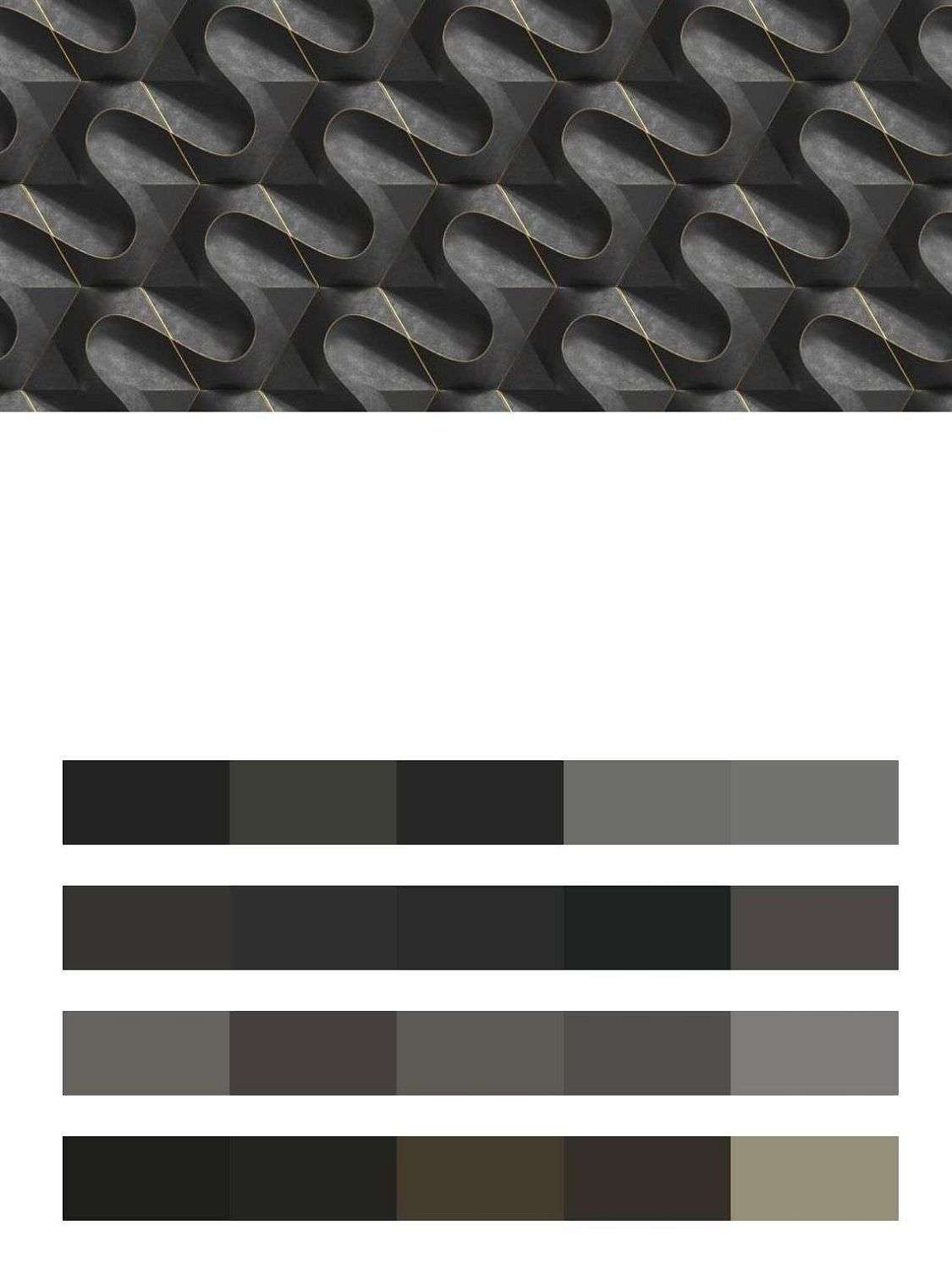 Черная 3д панель  9-1591