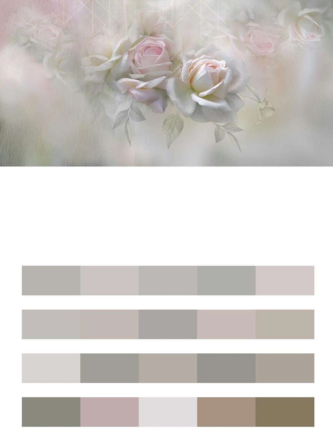 Нежные розы в тумане  13-442