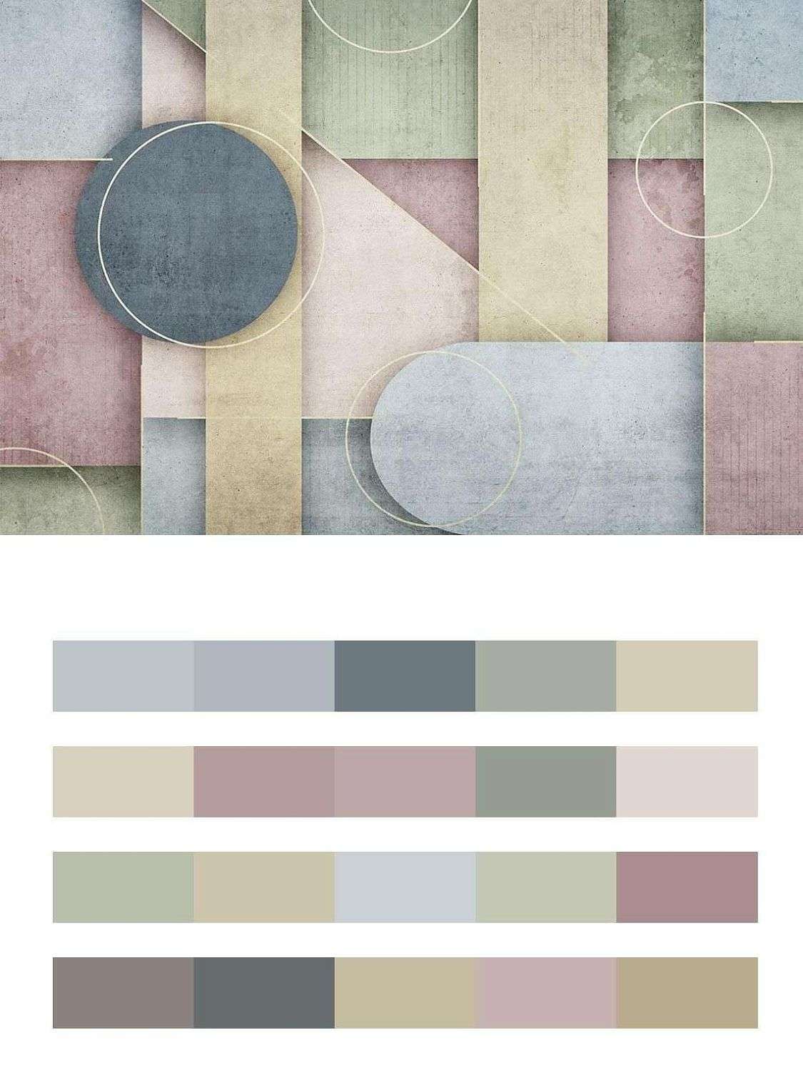 Круги на геометрическом фоне  9-1649