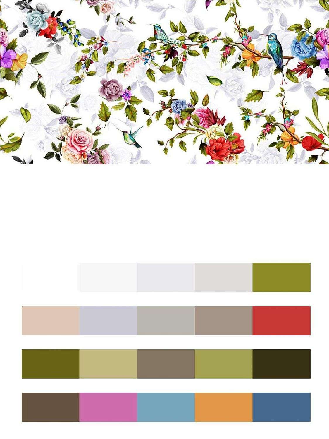 Цветы на стену  9-090