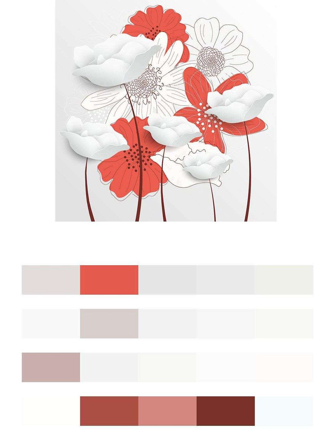 Маки красно-белые  9-009