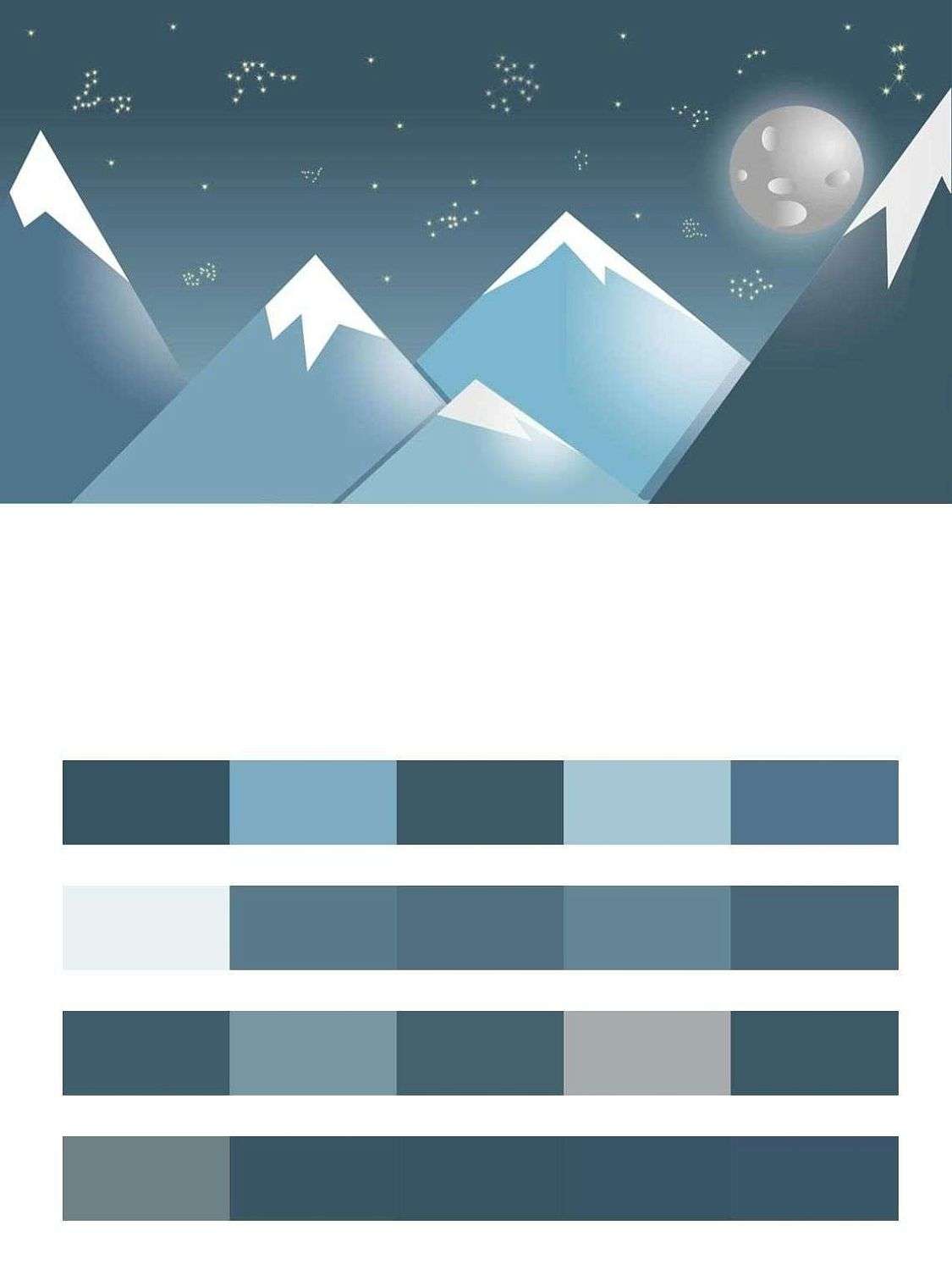 Горы ночью  12-855