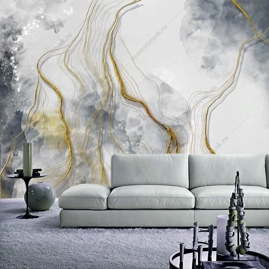 Фотообои в интерьере 3д молния  10-918 фото