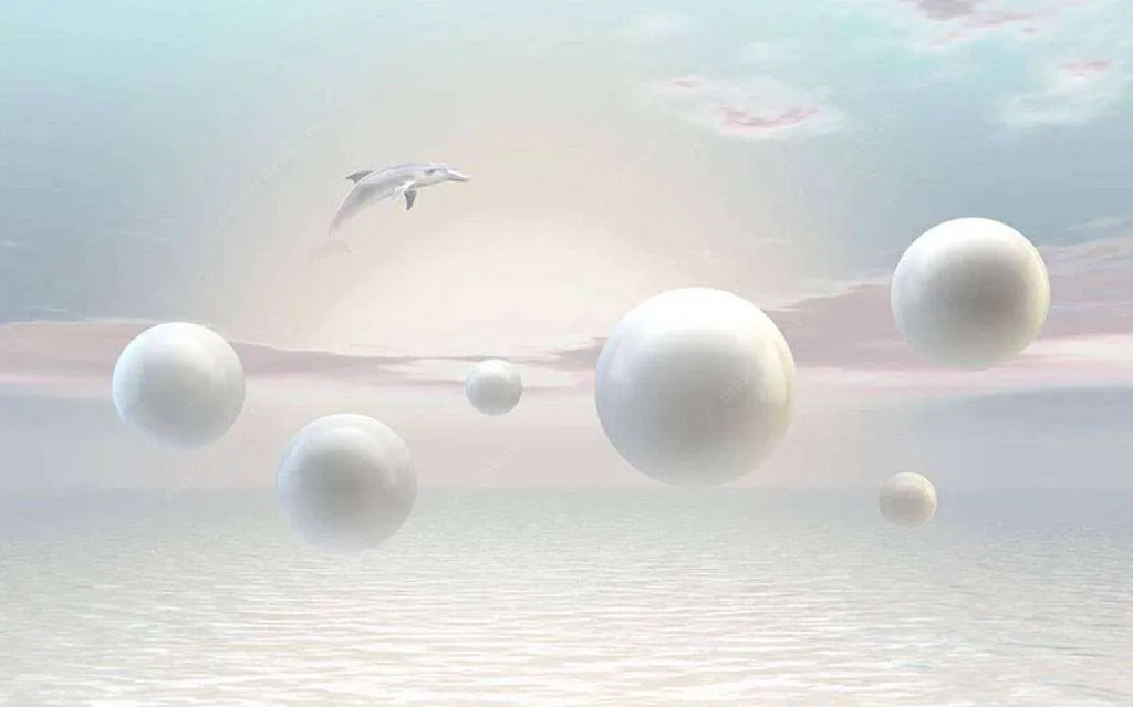 Фотообои в интерьере белые шары  15-610 фото