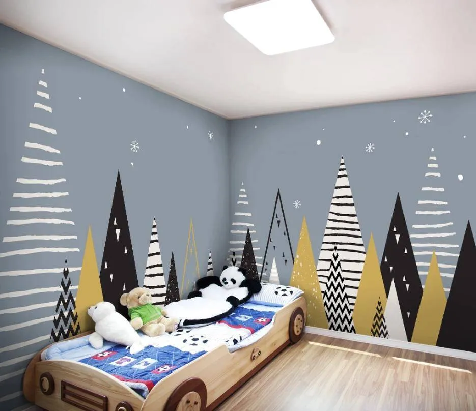Фотообои Горы на сером фоне  15-046
