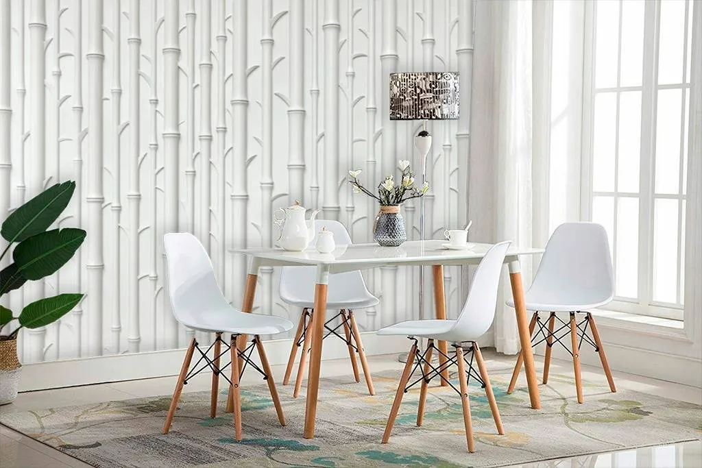 Фотообои в интерьере 3д белые деревья  15-398 фото