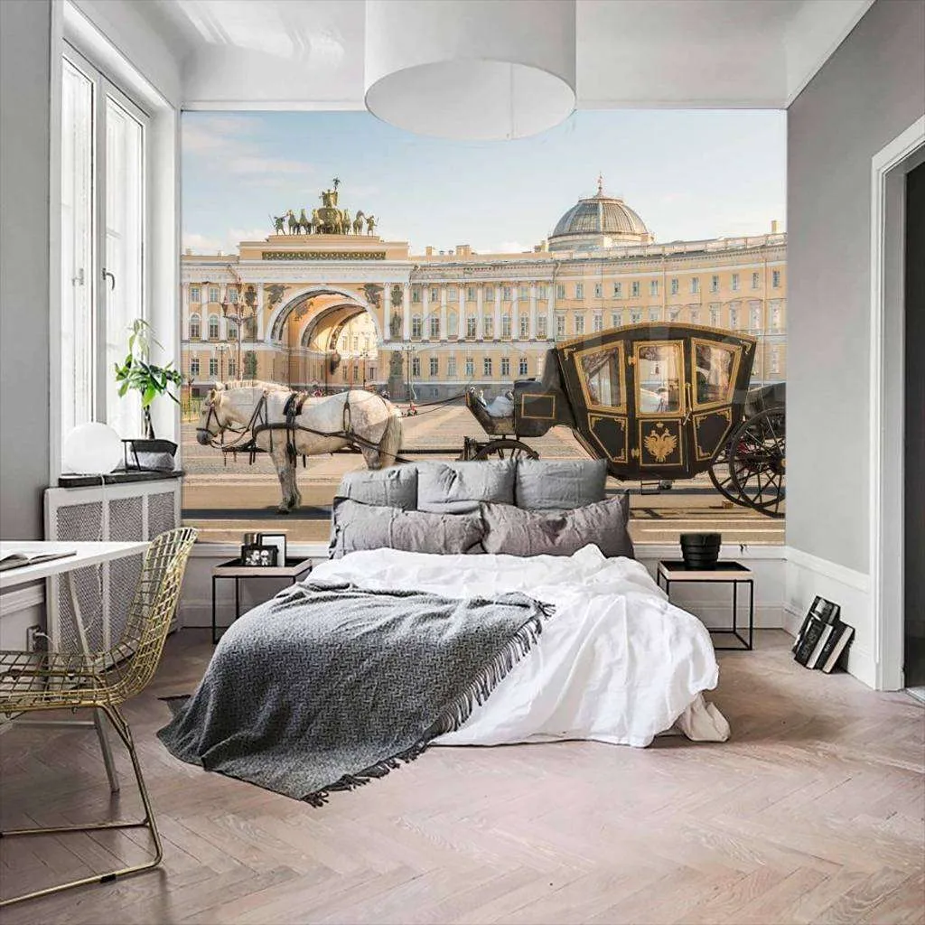 Фотообои в интерьере петропавловская крепость в санкт петербурге  9-641 фото