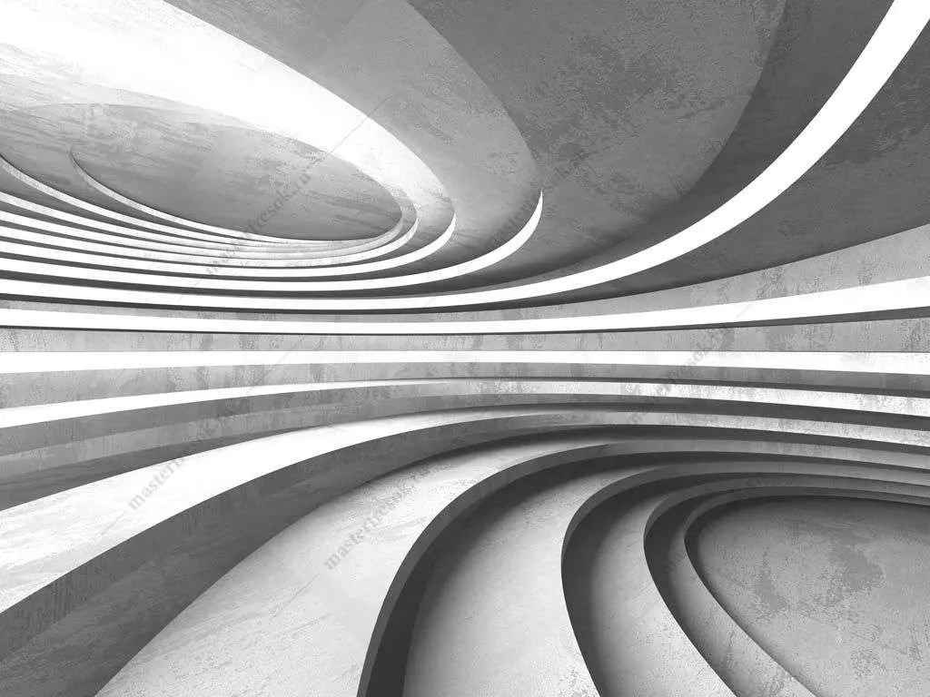 Фотообои в интерьере архитектурное пространство 3д  10-951 фото