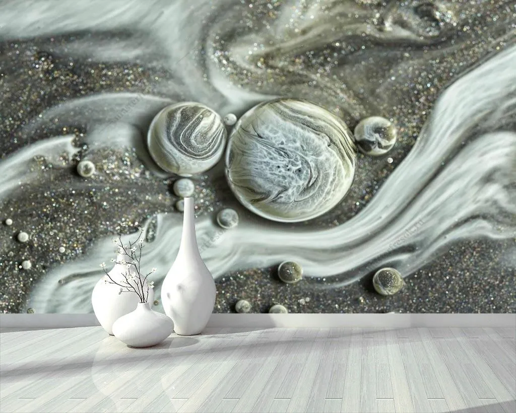 Фотообои в интерьере акриловые пузыри  9-1408 фото