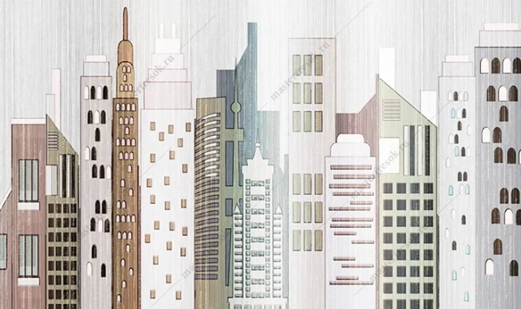 Фотообои в интерьере урбанистика  15-846 фото