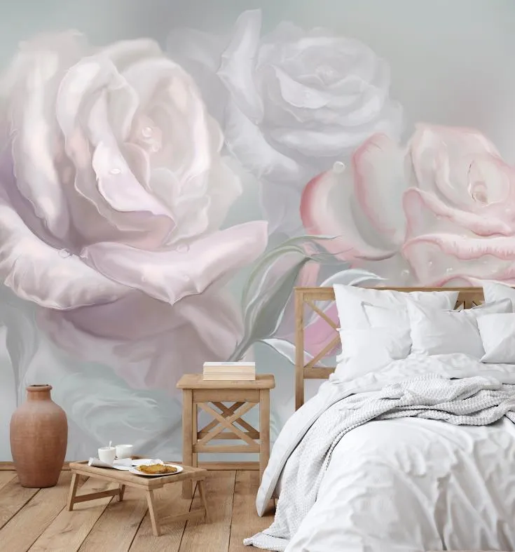Фотообои Нежные 3д розы  13-388
