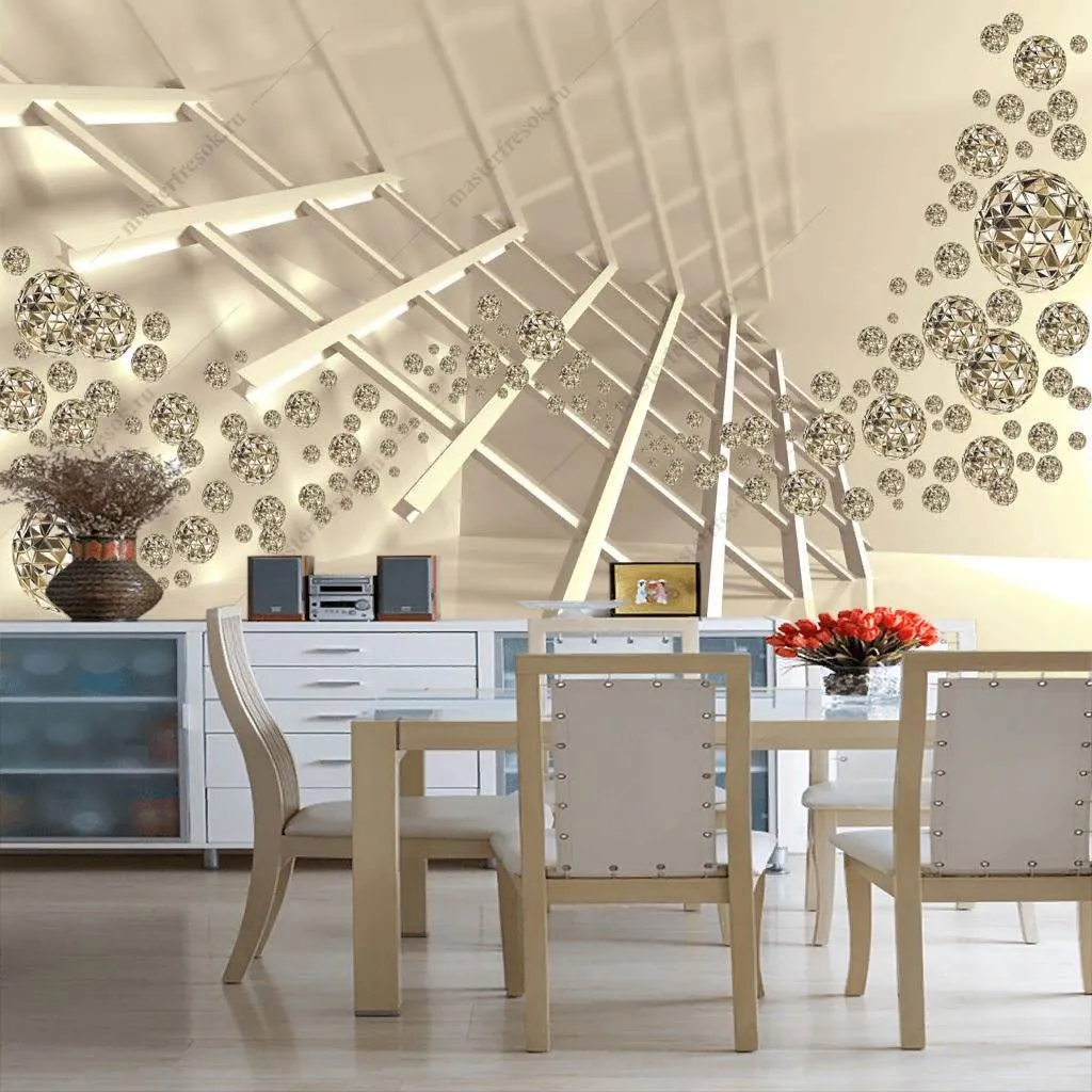 Фотообои в интерьере 3д лестница  10-848 фото