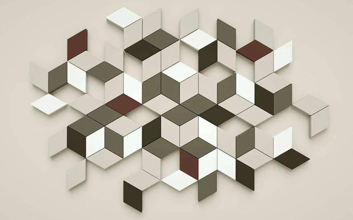 Фотообои в интерьере алмазная мозаика 3д  15-456 фото