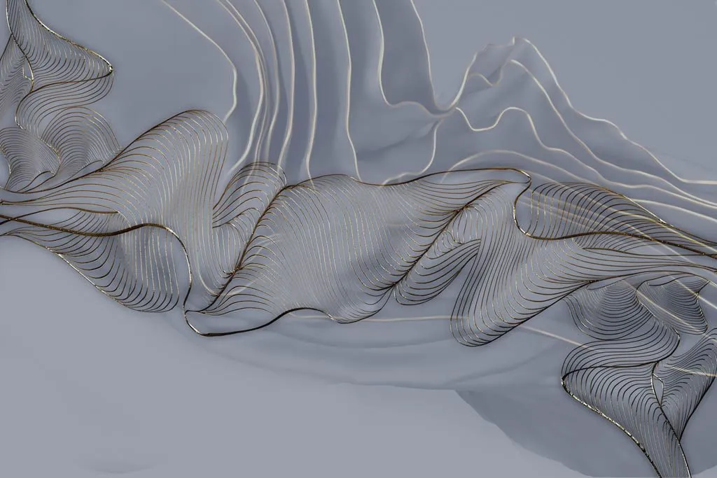 Фотообои в интерьере флюид арт 3д  13-646 фото