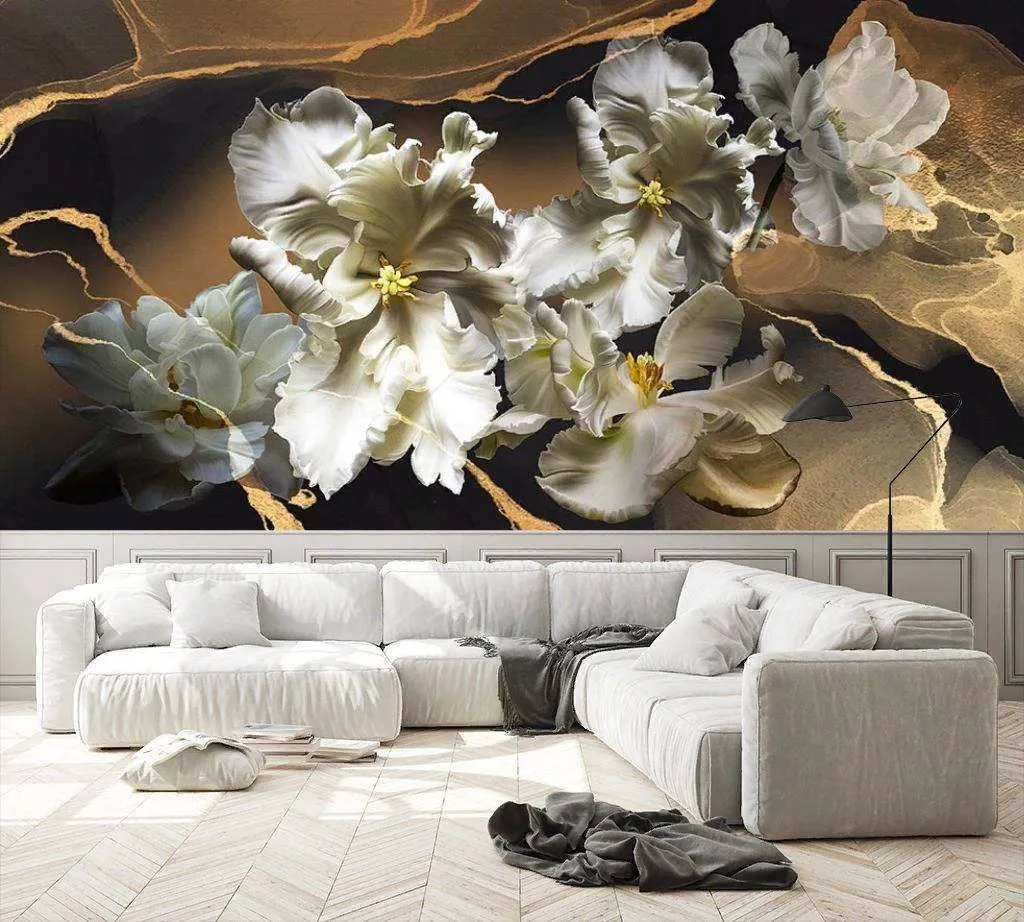 Фотообои в интерьере фиалка сенполия  10-876 фото