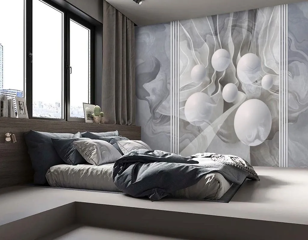 Фотообои в интерьере 3д абстракция  13-702 фото