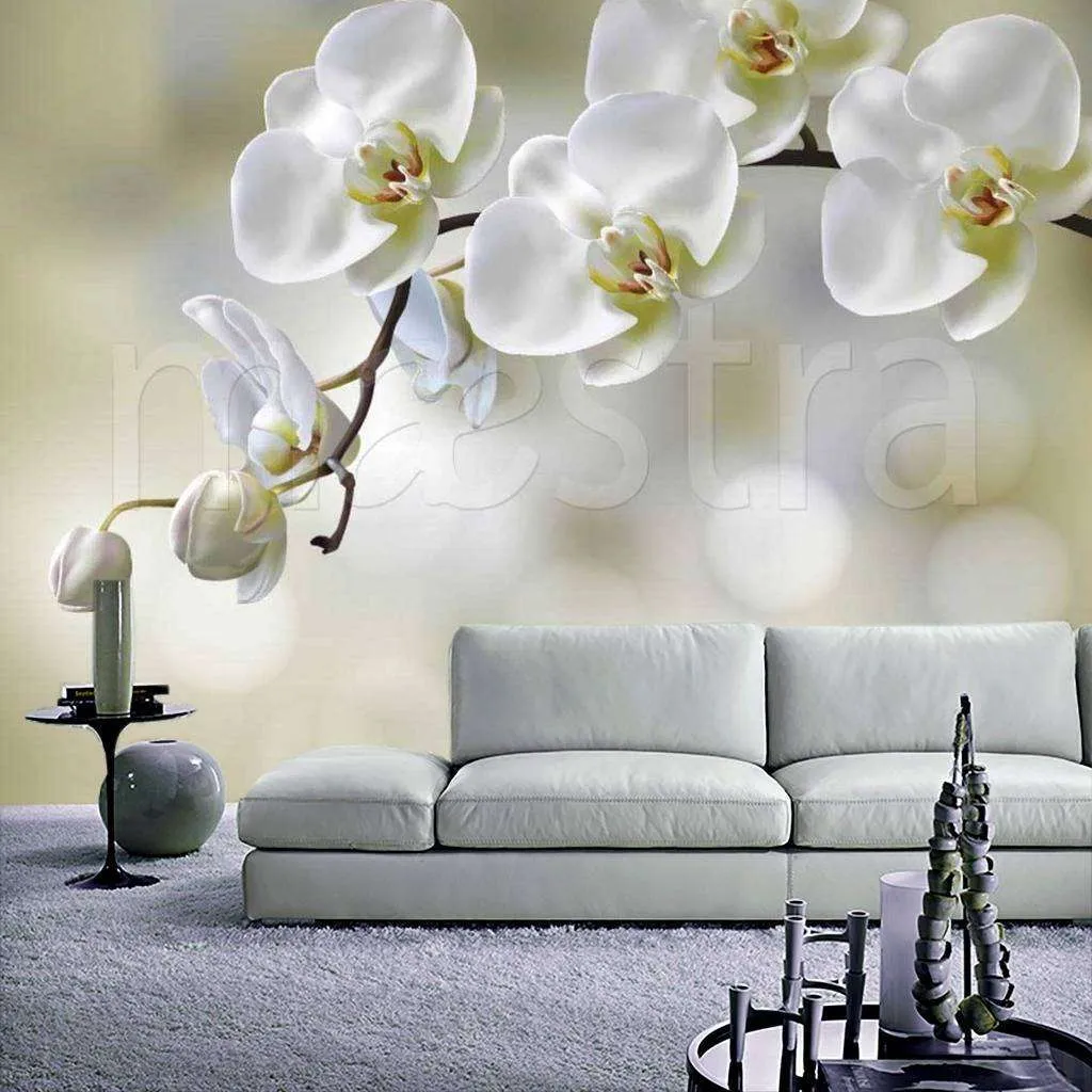 Фотообои Орхидея на светлом фоне  9-008