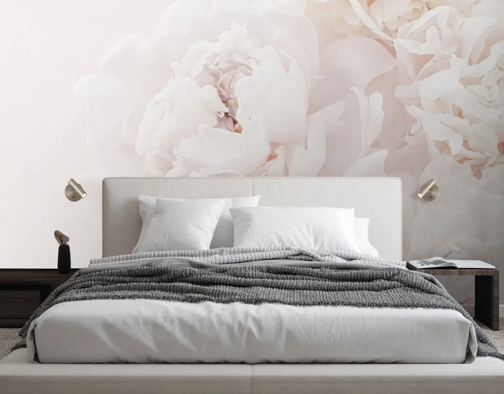 Фотообои в интерьере фотообои пион светлый 3д (9-2036) фото